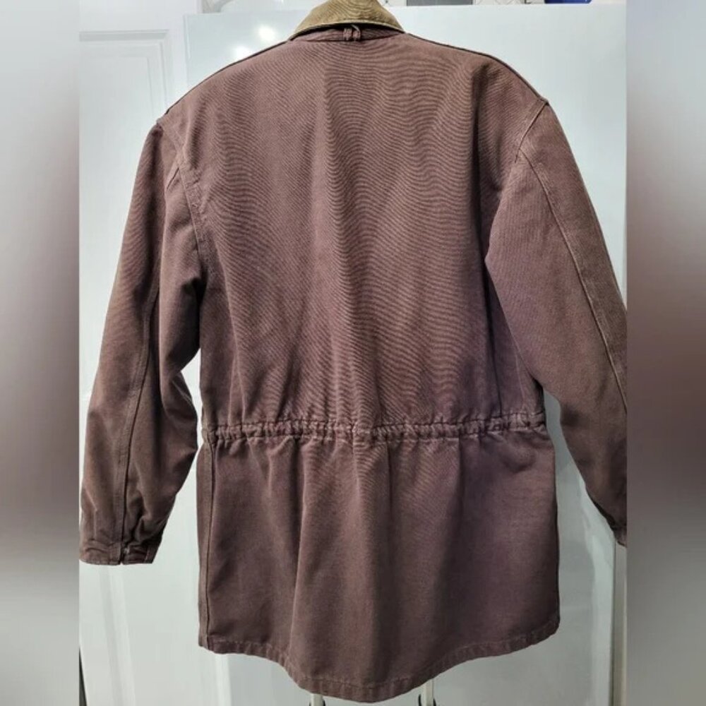 Vintage 90s Carhartt Mocha Brown Blanket-Lined Washed Duck Parka | Men’s M - Picture 2 of 16